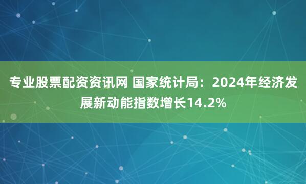 专业股票配资资讯网 国家统计局：2024年经济发展新动能指数增长14.2%