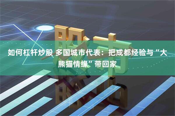 如何杠杆炒股 多国城市代表：把成都经验与“大熊猫情缘”带回家